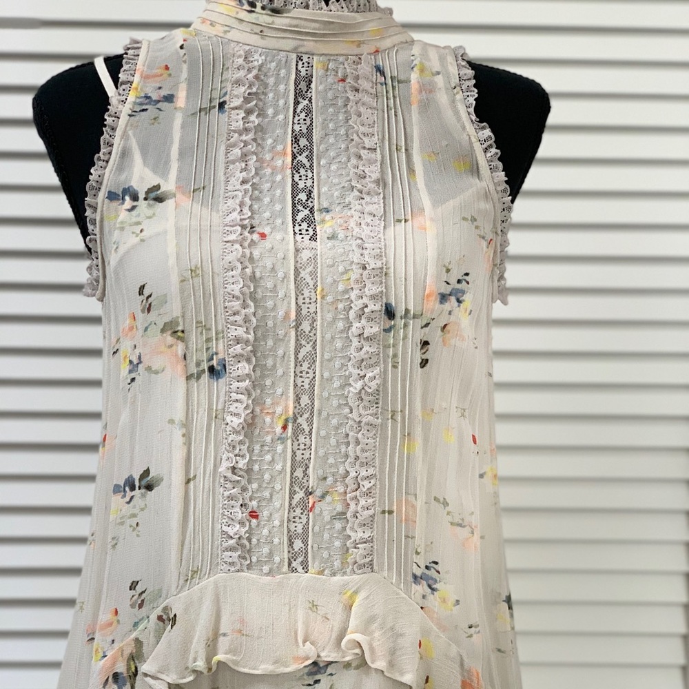 All Saints halter floral dress Size:US 0. Beige multicolor.